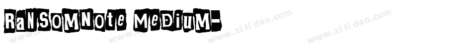 RansomNote Medium字体转换